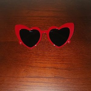 Red Heart Shaped Sunglasses